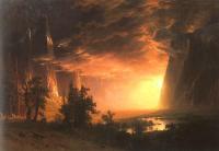 Bierstadt, Albert - Sunset in the Yosemite Valley